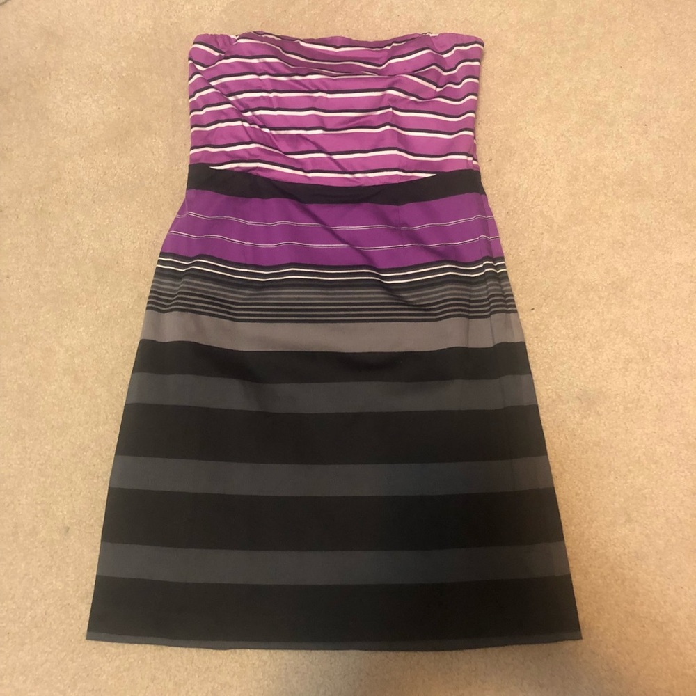 The Limited Vivid Stripe Strapless Dress